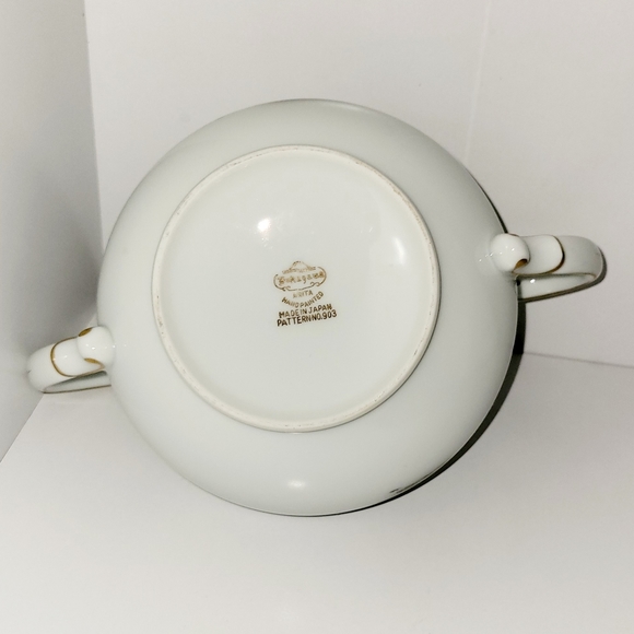 (2) Fukagawa Sugar & Cream Set Arita 903 Pattern Fancy Sugar Pot and Creamer - Picture 6 of 8